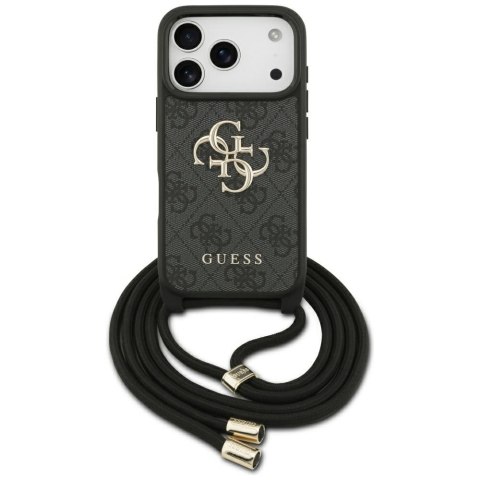 Etui Guess 4G Big Logo Cord Stap Crossbody do iPhone 17 Pro czarny