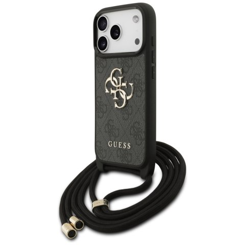Etui Guess 4G Big Logo Cord Stap Crossbody do iPhone 17 Pro czarny