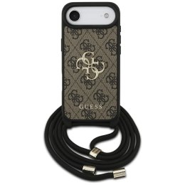 Etui Guess 4G Big Logo Cord Stap Crossbody do iPhone Air brązowy
