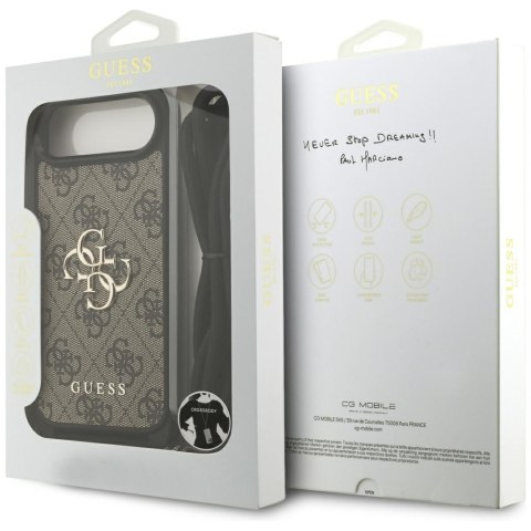 Etui Guess 4G Big Logo Cord Stap Crossbody do iPhone Air brązowy