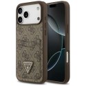Etui Guess 4G Double Card Triangle do iPhone 17 Pro Max brązowy