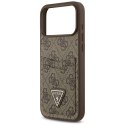 Etui Guess 4G Double Card Triangle do iPhone 17 Pro Max brązowy