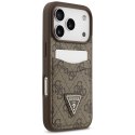 Etui Guess 4G Double Card Triangle do iPhone 17 Pro brązowy