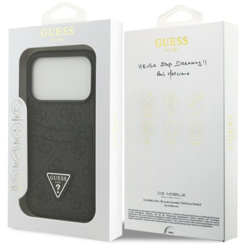 Etui Guess 4G Double Card Triangle do iPhone 17 Pro czarny