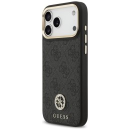 Etui Guess 4G Srtass Logo & Big Strap Metal Buttons MagSafe do iPhone 17 Pro Max czarny