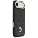Etui Guess 4G Strass Logo & Big Strap Metal Buttons MagSafe do iPhone Air czarny