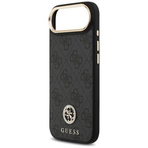 Etui Guess 4G Strass Logo & Big Strap Metal Buttons MagSafe do iPhone Air czarny