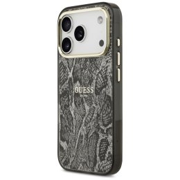 Etui Guess Python Pattern MagSafe do iPhone 17 Pro czarny
