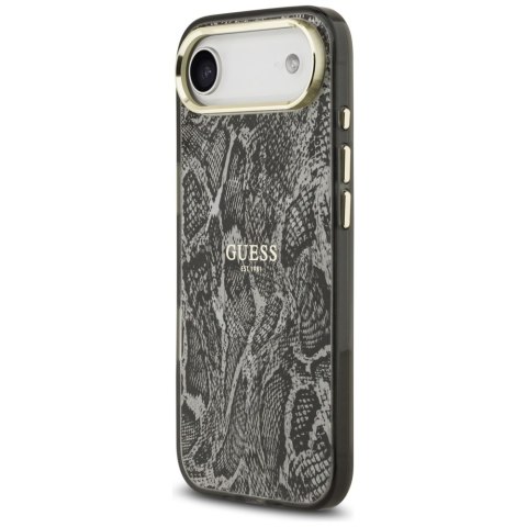Etui Guess Python Pattern MagSafe do iPhone Air czarny