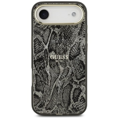 Etui Guess Python Pattern MagSafe do iPhone Air czarny
