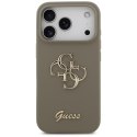 Etui Guess Silicone Big 4G Script do iPhone 17 Pro brązowy