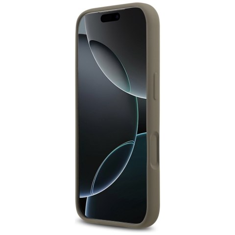 Etui Guess Silicone Big 4G Script do iPhone 17 Pro brązowy