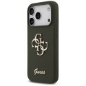 Etui Guess Silicone Big 4G Script do iPhone 17 Pro khaki