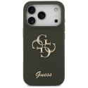 Etui Guess Silicone Big 4G Script do iPhone 17 Pro khaki