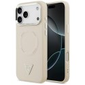 Etui Guess Triangle Logo MagSafe do iPhone 17 Pro Max beżowy