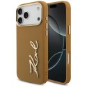 Etui Karl Lagerfeld Karl Script Logo do iPhone 17 Pro Max brązowy