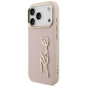 Etui Karl Lagerfeld Karl Script Logo do iPhone 17 Pro różowy