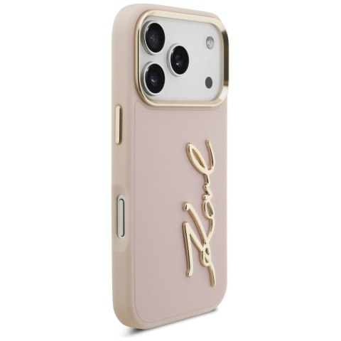 Etui Karl Lagerfeld Karl Script Logo do iPhone 17 Pro różowy