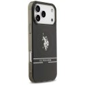 Etui US Polo DH and Bottom Stripe Logo MagSafe do iPhone 17 Pro Max czarny