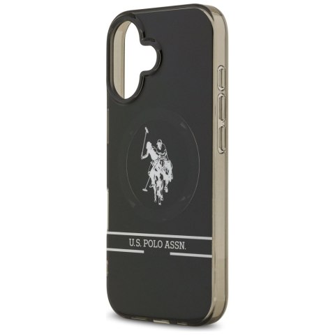 Etui US Polo DH and Bottom Stripe Logo MagSafe do iPhone 17 czarny