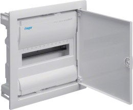 Rozdzielnica podtynkowa z drzwiami metalowymi, 1 rząd, 12 modułów, IP30, QC, HAGER Volta VU12AT