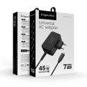 Zasilacz uniwersalny Kruger&Matz 45W z funkcją Power Delivery 7 końcówek