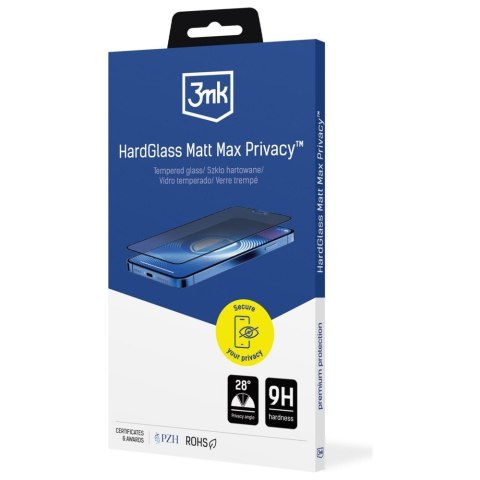 Szkło prywatyzujące 3MK HardGlass Matt Max Privacy do Apple iPhone Air