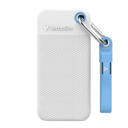 SSD Zewnętrzny Verbatim Pocket SSD letní edice, 32320, 1000GB, biały, w zestawie 2 gumowe osłony, USB C