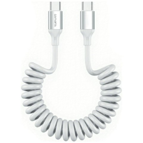 Kabel 4smarts spiralny USB-C do USB-C 100W biały