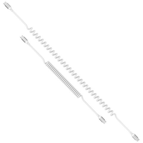 Kabel 4smarts spiralny USB-C do USB-C 240W biały