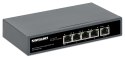 Switch Gigabit 5x PoE Passthrough zasilany PoE lub AC, 95W