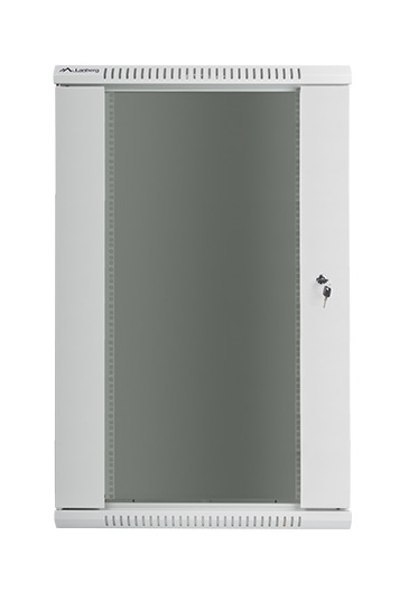Szafa instalacyjna wisząca 19'' 22U 600X450mm szara (drzwi szklane)