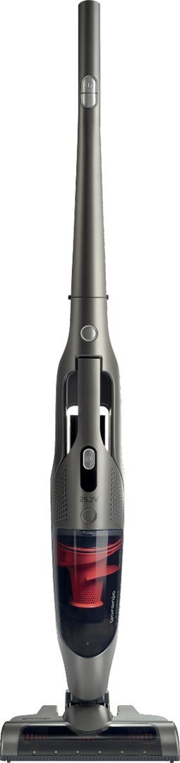 Gorenje odkurzacz model SVC252GFA praca bezprzewodowa drążek ręczny moc 140 W napięcie 25,2 V czas pracy do 70 min antracyt