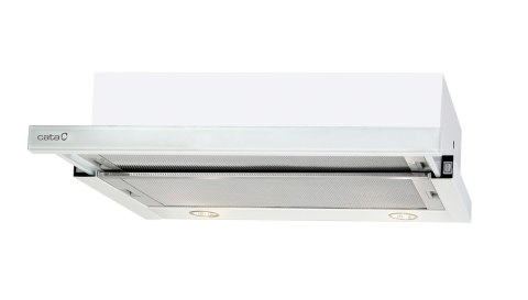 Okap CATA TF 2003 600 GWH Telescopic, klasa C, szer. 60 cm, 390 m3/h, sterowanie mechaniczne, LED, biały szkło