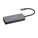 USB-C Hub wieloportowy 6-port, 32157, szary, długość kabla 18,8 cm, Verbatim, USB-C PD, USB-A 3.2 Gen 1, USB-A 2.0, SD a microSD