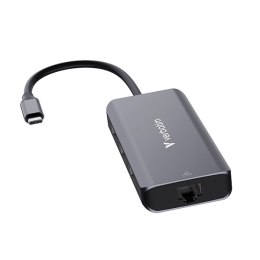USB-C Hub wieloportowy 6-port, 32157, szary, długość kabla 18,8 cm, Verbatim, USB-C PD, USB-A 3.2 Gen 1, USB-A 2.0, SD a microSD