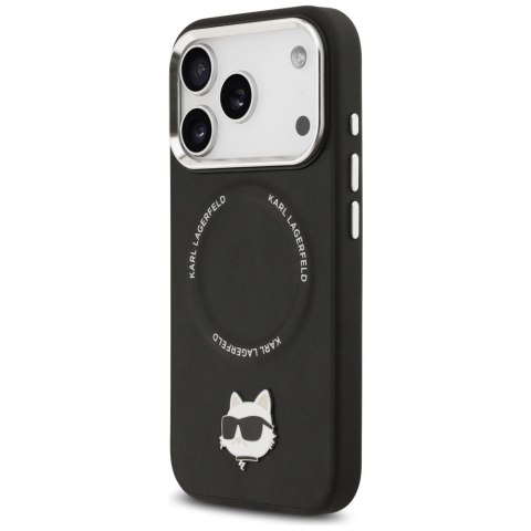 Etui Karl Lagerfeld Choupette Pin MagSafe do iPhone 17 Pro Max czarny