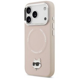 Etui Karl Lagerfeld Choupette Pin MagSafe do iPhone 17 Pro Max różowy
