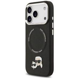 Etui Karl Lagerfeld Karl & Choupette Pins MagSafe do iPhone 17 Pro czarny