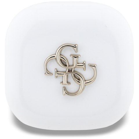 Słuchawki TWS Guess 4G Metal Logo biały