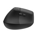 Mysz bezprzewodowa, Logitech LIFT LEFT GRAPHITE, szara, optyczna, 4000DPI