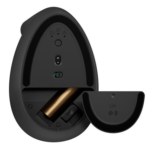 Mysz bezprzewodowa, Logitech LIFT LEFT GRAPHITE, szara, optyczna, 4000DPI