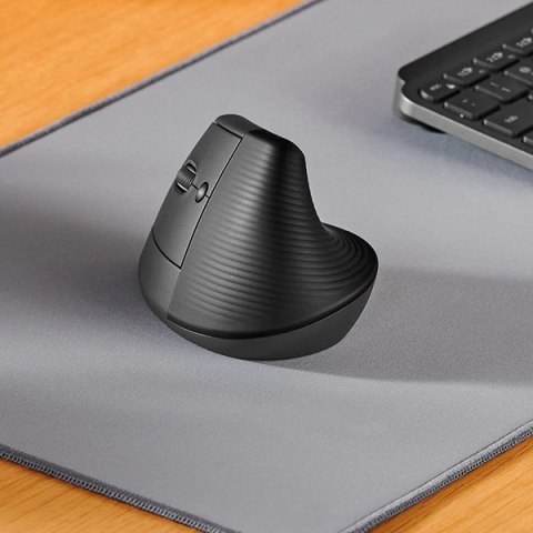 Mysz bezprzewodowa, Logitech LIFT LEFT GRAPHITE, szara, optyczna, 4000DPI