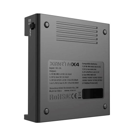 XTAR ŁADOWARKA DO AKUMULATORÓW LI-ION, NIMH UNIWERSALNA MX4