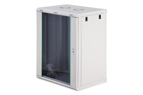 Digitus Szafa sieciowa wisząca DYNAmic 19" 16U rack 600x450, drzwi szyba, szary, niedzielona, złożona, 60kg