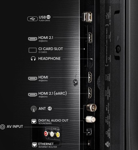 Telewizor Hisense 43A6Q LED 43'' 4K Ultra HD VIDAA Dolby Vision DVB-T2 Czarny