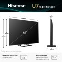 Telewizor Hisense 65U7Q ULED 65'' 4K Ultra HD VIDAA Dolby Atmos DVB-T2 Czarny