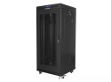 SZAFA INSTALACYJNA RACK STOJĄCA 19&quot; 27U 600X600 CZARNA DRZWI PERFOROWANE LCD LANBERG (FLAT PACK) V2