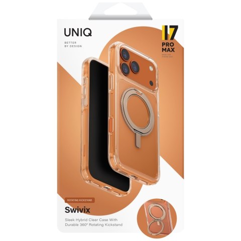 Etui UNIQ Swivix do iPhone 17 Pro Max 360 Rotating Kickstand złoty