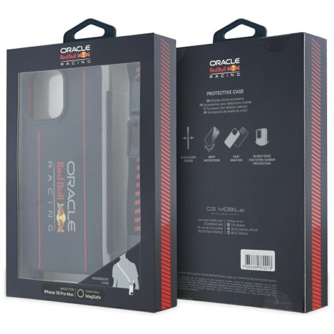 Red Bull RBHMP16X24SISOLRV iPhone 16 Pro Max 6.9" hardcase Silicone Strap and Vertical Logo MagSafe granatowy